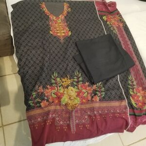 Pashmina Fabric designed For Tunic top Or Kurta With Trousers